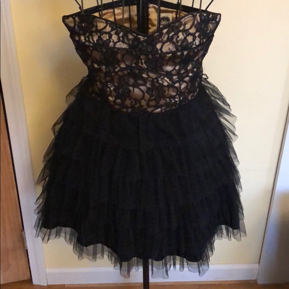 Gold and black dress